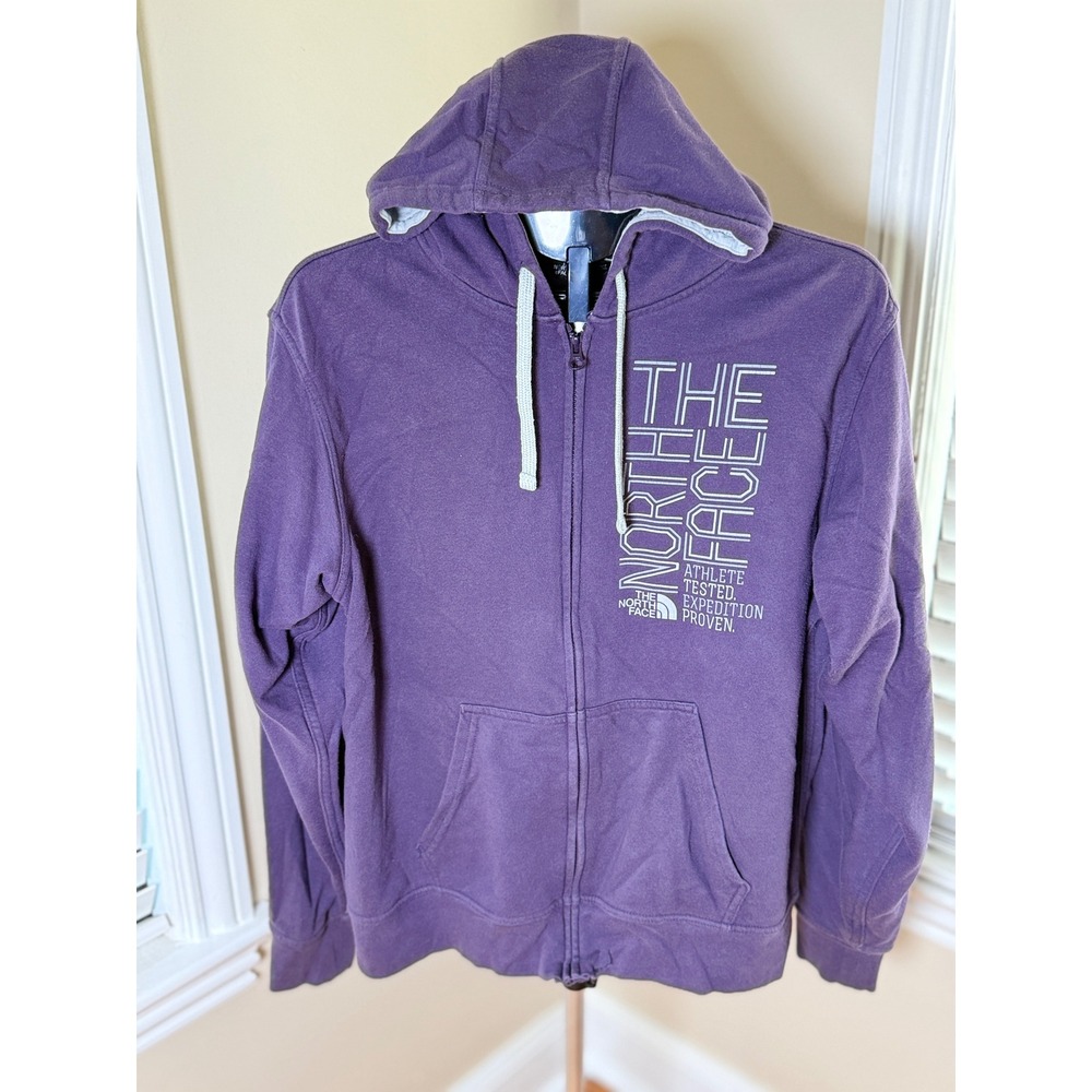 Vintage Y2K The North Face Purple Full Zip Hoodie Men's M Expedition Graphic